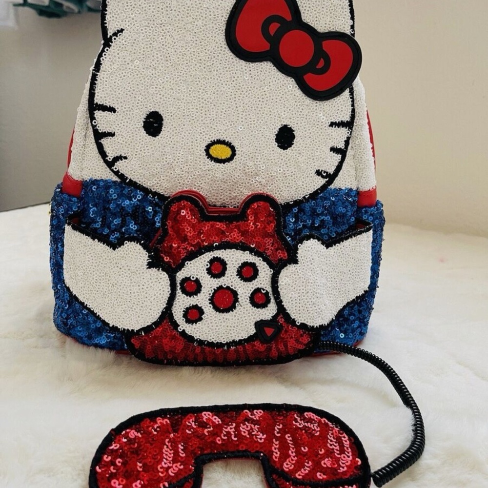 Loungefly Sanrio exclusive Hello Kitty sequins backpack NWT